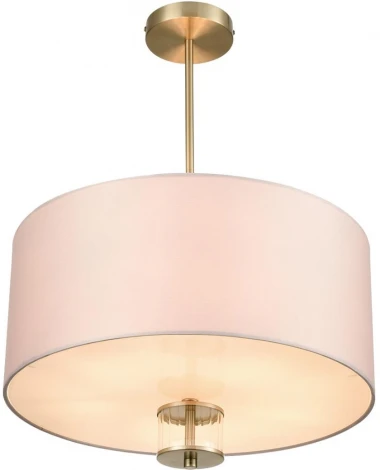 Потолочная люстра на штанге Lumion Damona 8109/5C латунь титаниум/бежевый, металл/текстиль/стекло E14 5*40W 220V (круглые)