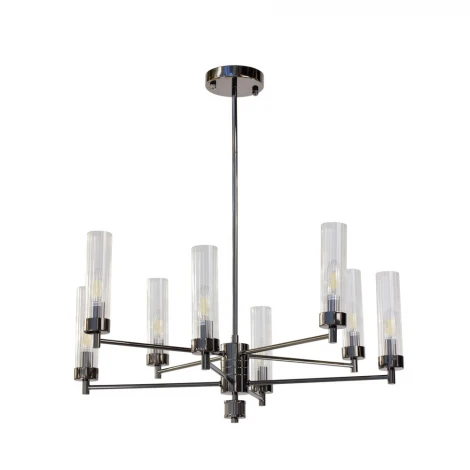 Подвесная люстра на штанге AM Group INDIGO INDIGO SP8 PEARL BLACK (220V)