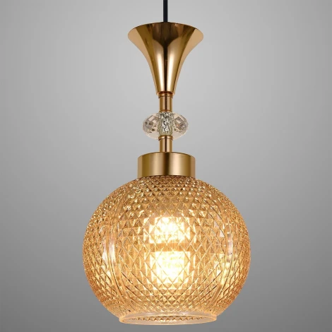 Подвесной светильник Reluce 02001-0.9-02 AMBER (220V, на проводе, шар)
