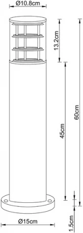 Наземный светильник уличный Arte Lamp Tokyo A5316PA-1BK (220V, круглые, IP54)