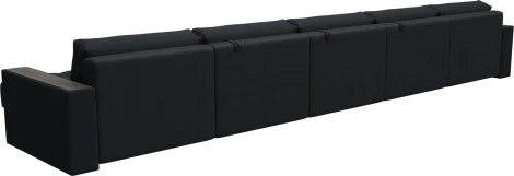 Диван П-образный с декором Лига-049 НПБ Мегалонг Лига Диванов (Замша) арт.128544