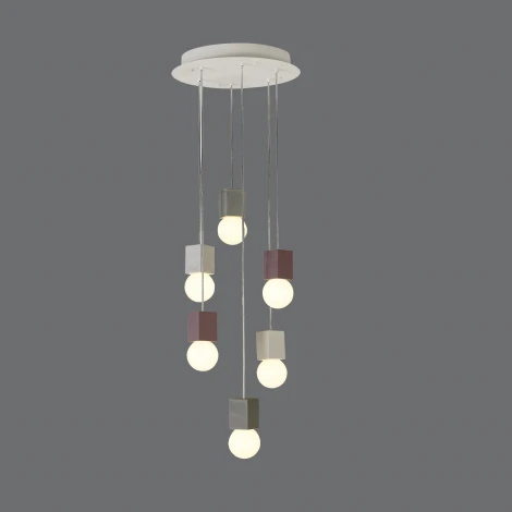 Подвесная люстра Mantra Galaxia 7703 (220V, подвески, на проводе, шарики, куб)