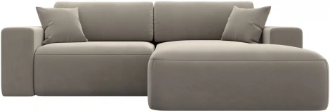 Диван угловой Лига-036 НПБ Классик правый угол (Бежевый/Микровельвет) Лига Диванов арт.121364