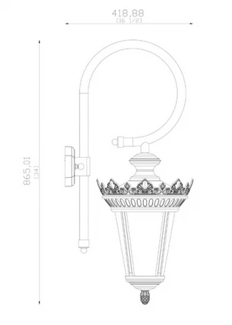 Настенный фонарь уличный LD-Lighting LD-FL002 (220V, IP54)