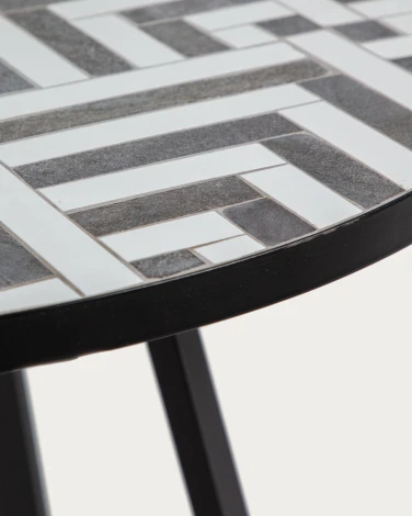 Стол уличный La Forma (ex Julia Grup) Tella (Белый,Черный/ Керамика,Сталь,Металл,Цемент)