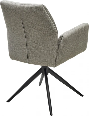 Стул M-City YOZEF 360 град. поворот. KN01-04 Светло-серый, ткань / Черный