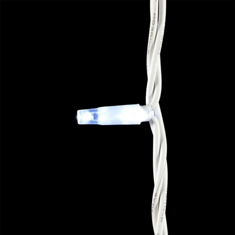 Гирлянда Нить 10м Белая 24В, 75 LED, Провод Белый Каучук, IP65