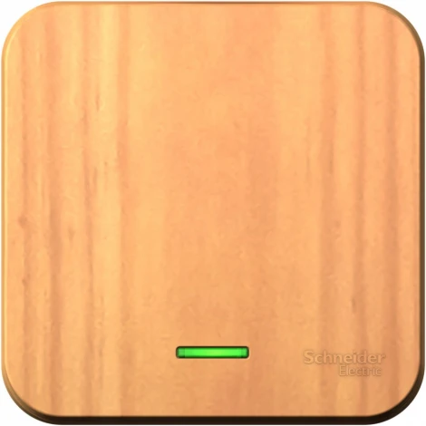 Выключатель накладной одноклавишный с подсветкой (ясень) Systeme Electric Blanca BLNVA101105