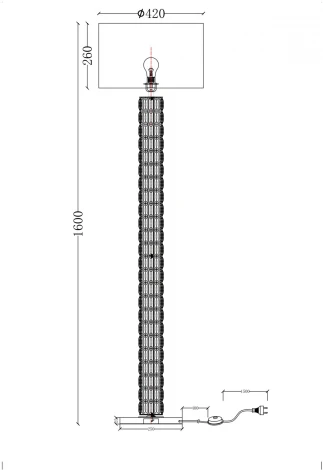 Торшер колонна Maytoni Talento DIA008FL-01CH (220V, выключатель)