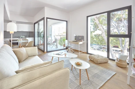 Журнальный стол La Forma (ex Julia Grup) Kirb (Белый/ Дерево,МДФ,Дуб)