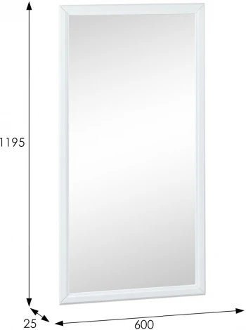 Зеркало настенное Ника белый 119,5 см x 60 см от фабрики Mebelik