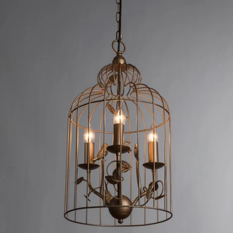 Подвесной светильник Arte Lamp Gabbia A1865SP-3BG