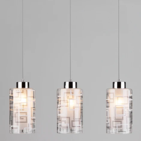 Подвесной светильник Eurosvet 50002 50002/3 хром (220V, на проводе, круглые)