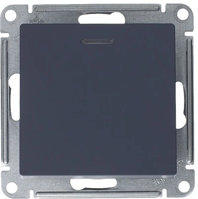 Выключатель встраиваемый одноклавишный с подсветкой (грифель) Systeme Electric AtlasDesign ATN000713