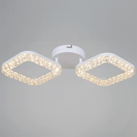 Потолочная люстра светодиодная на штанге с регулировкой цветовой температуры, яркости и ночным режимом Reluce 09848-0.3-02A WH