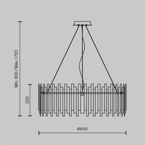 Подвесная люстра Maytoni Coliseo MOD135PL-08BS (220V, на тросе, круглые)