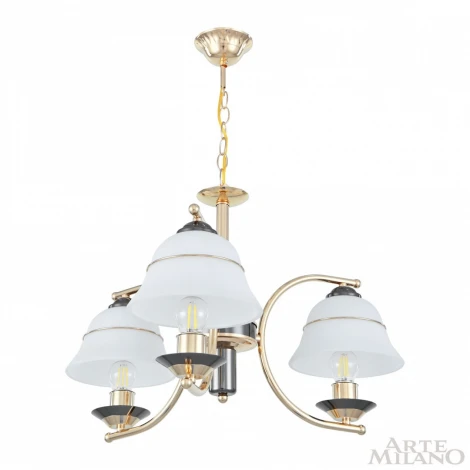 Подвесная люстра Arte Milano Florentia-1240 301240/3 Bk/Gd (220V, на цепи)