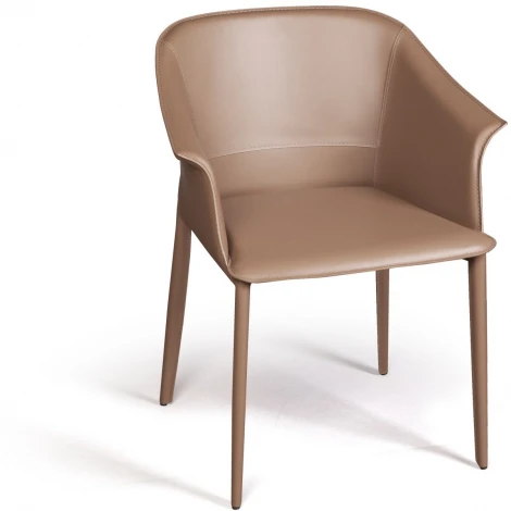 Стул с подлокотниками Top Concept GIO, кожа хаки-тауп