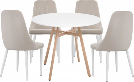 Стол кухонный Woodville Ада white / beige