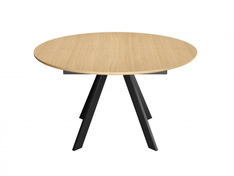 Стол DikLine RD120 Дуб Каселла натуральный/опоры черные арт.00-00079995