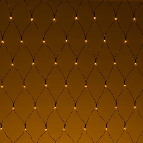 Светодиодная сеть 2 x 3 м желтая  220В, 384 LED, провод черный ПВХ, IP54 Laitcom NTL384M-11-2Y