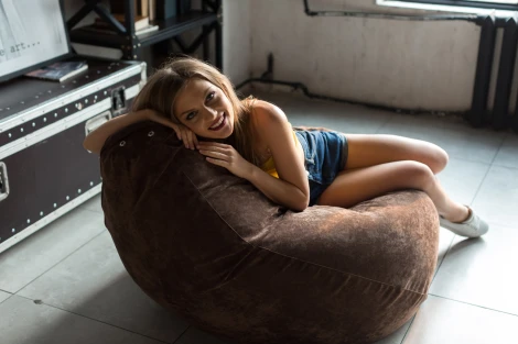 Кресло мешок Dreambag Груша Коричневый Микровельвет (XL, Классический) 5013321