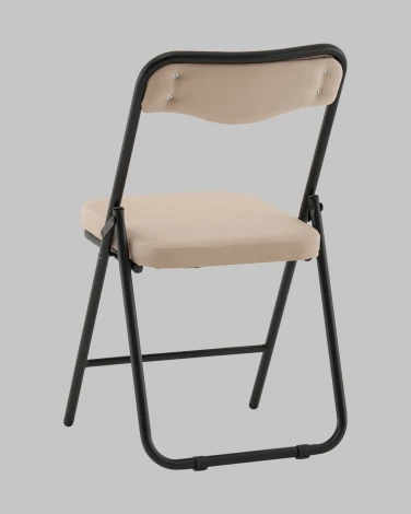 Стул складной Джонни велюр велютто бежевый каркас черный матовый Stool Group арт.УТ000041388