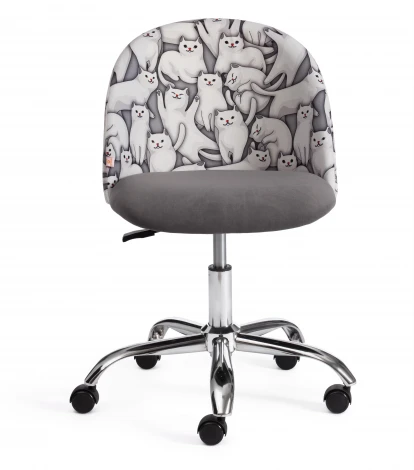 Кресло MELODY ткань/флок, серый, Cats/29 Tetchair 19026