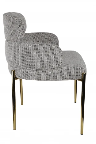 Стул обеденный IST-CASA Романи BS1450-WB, черно-белый/золото