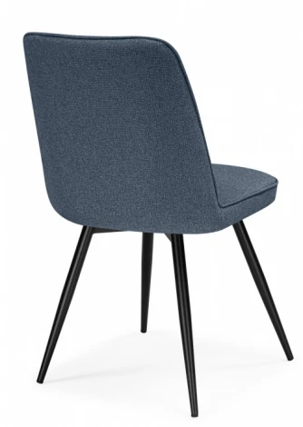 Обеденный стул Woodville Texas (Металл, Рогожка/Черный, Синий) арт.15888
