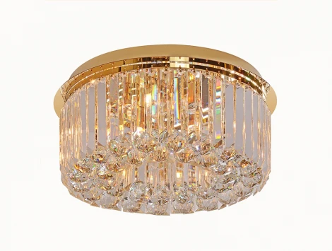 Потолочный светильник круглый Newport 8400 8400/80 PL gold (220V, хрусталь, круглые)