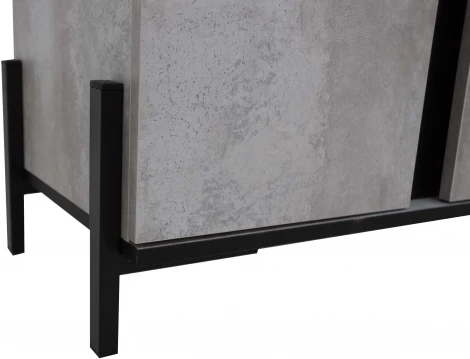 Тумба ТВ Ивару НЕКСТ - 1 Цемент светлый, Черный
