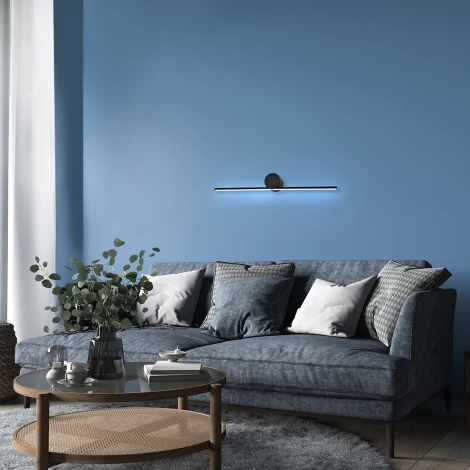 Настенный светодиодный светильник Escada Line 9Вт, металл/силикон, чёрный (220V)