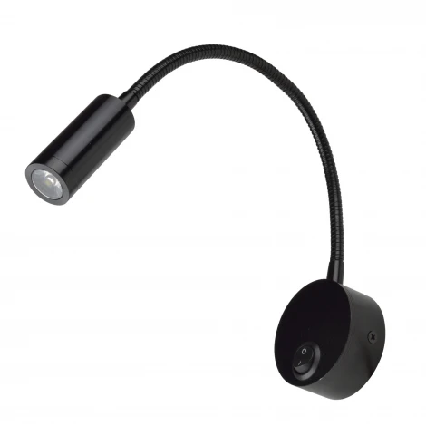 Спот Uniel ULT-F21-3W/4000K IP20 BLACK (LED, 220V, выключатель, для чтения)