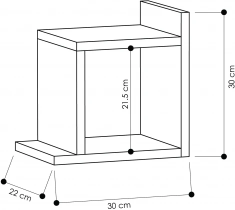 Полка фигурная LEVE BOX SHELF LEV00889