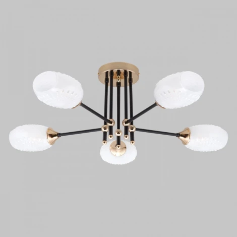 Потолочная люстра на штанге Imex MD.4144-5-S-BK+FGD