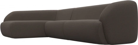 Диван угловой Лига-041 левый угол (Коричневый/Рогожка) Лига Диванов арт.124714L