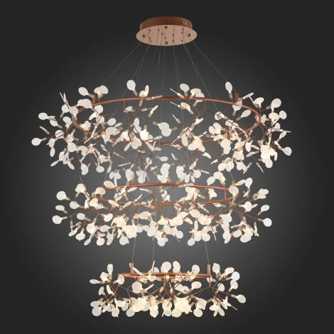 Подвесная люстра светодиодная Rafina SL379.203.486 (220V, на тросе, лепестки, кольцо)