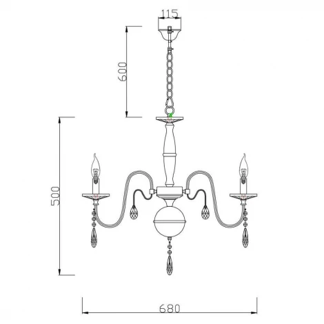 Подвесная люстра Vele Luce Rocca VL1794L06