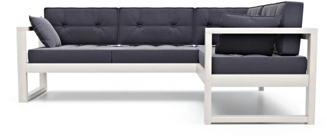 Диван Arsko Астер У беленый дуб серый велюр