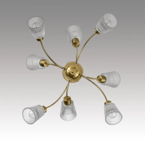 Потолочная люстра на штанге Lumion Imana 8154/8C медный/прозрачный, металл/стекло Е14 8*40W 220V