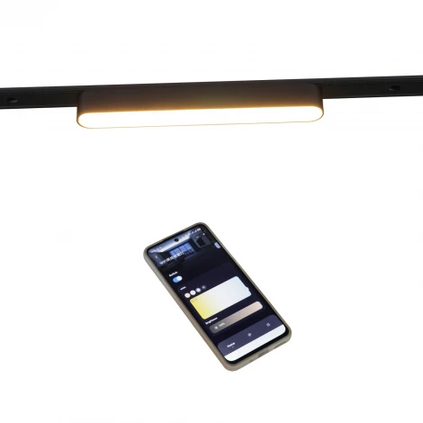 Трековый магнитный светодиодный светильник 48V регулировкой цветовой температуры и яркости, Умный дом с Алисой Reluce 13001-9.3-001UR magnetic LED12W BK CCT+SMART