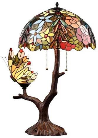 Настольная лампа с выключателем (ветки, бабочки, гриб) Velante 893-804-03