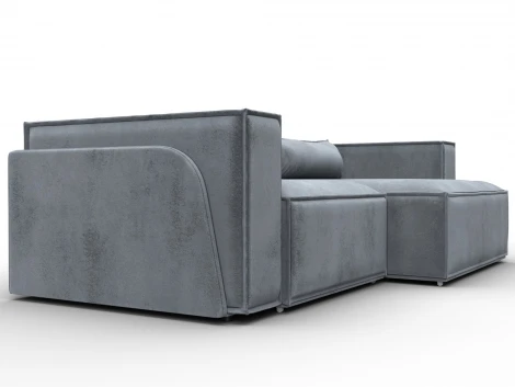 Диван угловой Лига-061 угол правый (ДСП,Брус,Фанера,Велюр/Серый) Лига Диванов 131152