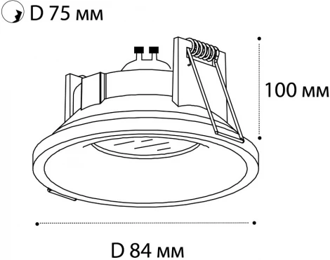 Встраиваемый светильник Italline IT07-7010 black (220V, круглые, IP44)