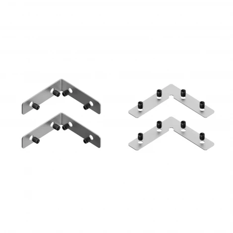 Комплект угловых соединителей для шинопровода под натяжной потолок, серебристый, 4 шт. Hesby Lighting ElDeko HSBL_0190
