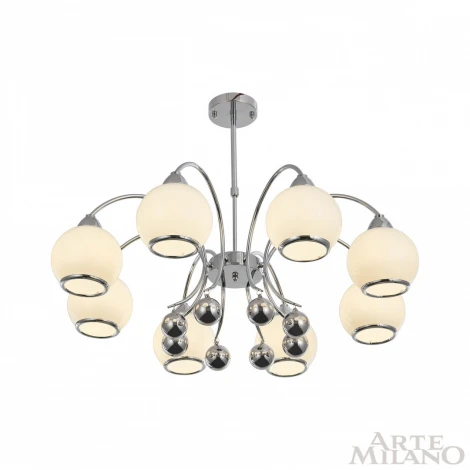 Потолочная люстра на штанге Arte Milano 276207/8 Ni (220V, шарики)