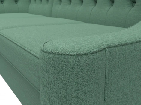 Диван кухонный угловой Бронкс левый угол (Зеленый/Рогожка) Лига Диванов арт.123822L