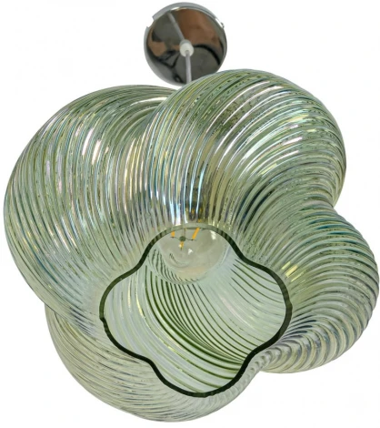 Подвесной светильник Lumion Tide 8289/1A хром/зеленый, металл/стекло E27 1*60W 220V (на проводе)