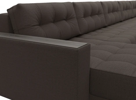 Диван П-образный с декором Лига-049 НПБ Мегалонг Лига Диванов (Рогожка) арт.128519